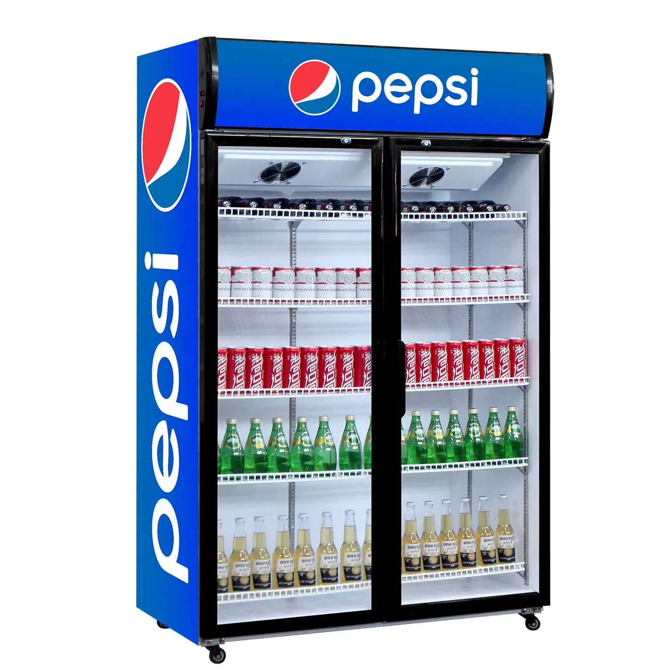 Холодильная витрина с стеклянной дверью для магазина