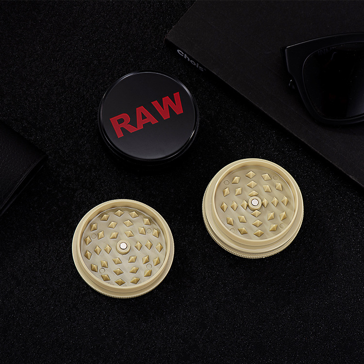 Biodegradable Tobacco Raw Grinder 50mm Custom Logo Plastic Tobacco Smoking Herb Grinder