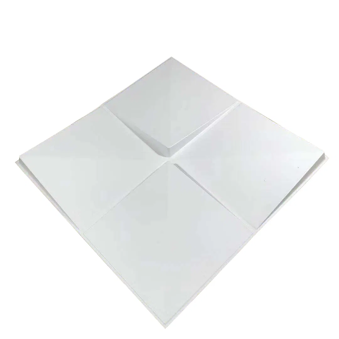 Popular Natural 500*500mm 1mm Thickness 3D PVC Interior Wall Panel