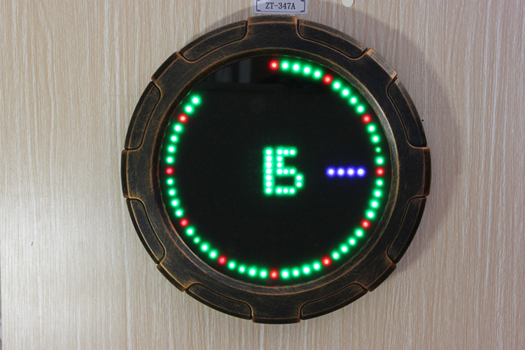 Round Shape Meteal LED Clock