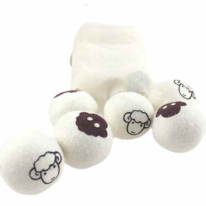 Eco-Friendly White Color Laundry Wool Dryer Balls Reusable Magic Laundry Balls