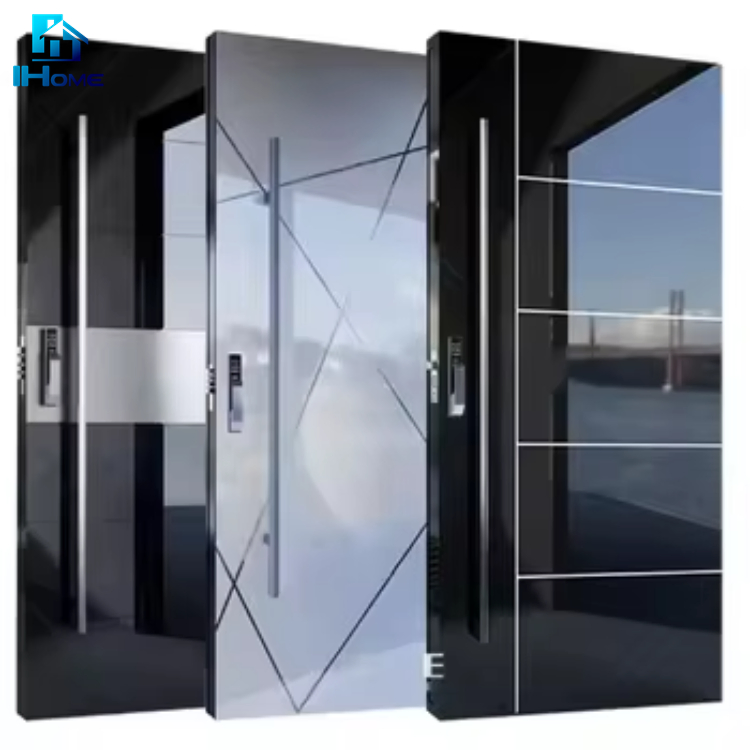 Entry Main Security Waterproor Aluminium Exterior Pivot Front Entrance Composite Wood Door