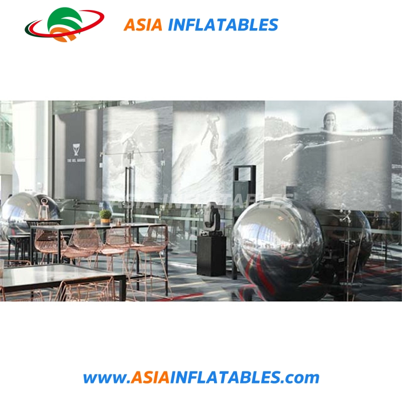 Silver Inflatable Mirror Ball Manufacturer, Disco Bar Decoration Mirror Balloon