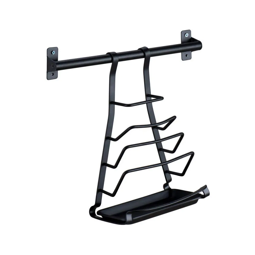 Настенная полка для крышек и приправ ZOOKV, черная