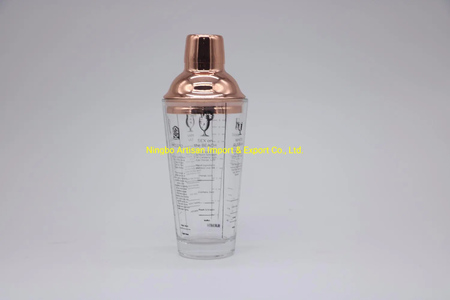 Factory 14 Oz Glass and Stainless Steel Cocktail Shaker