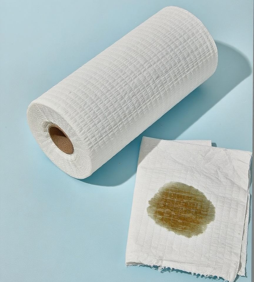 Medical/Kitchen Scrim Paper Rolls Lint-Free High Strength Dustless Strong Oil/ Water Absorption