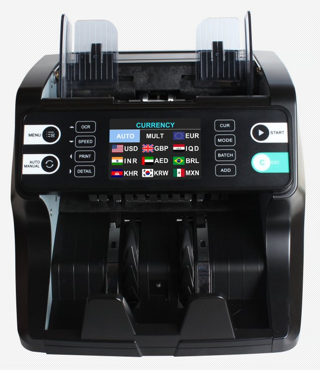 Bill Ounter with Cis Cash Counting Machine Counterfeit Detector Currency Counting Machines Financial Equipment Banknote Value Counter