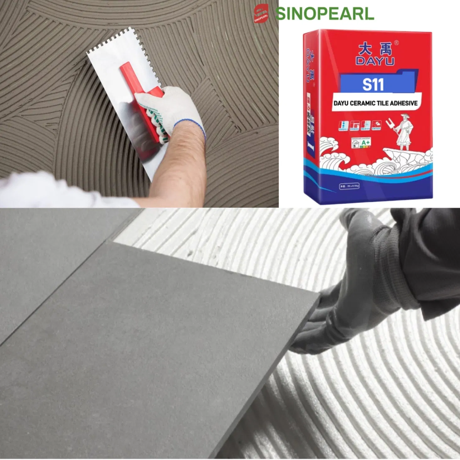 Ceramic Tile Bond Adhesive Cement Floor and Ground Concrete Mildew Proof Made by Chinepearl