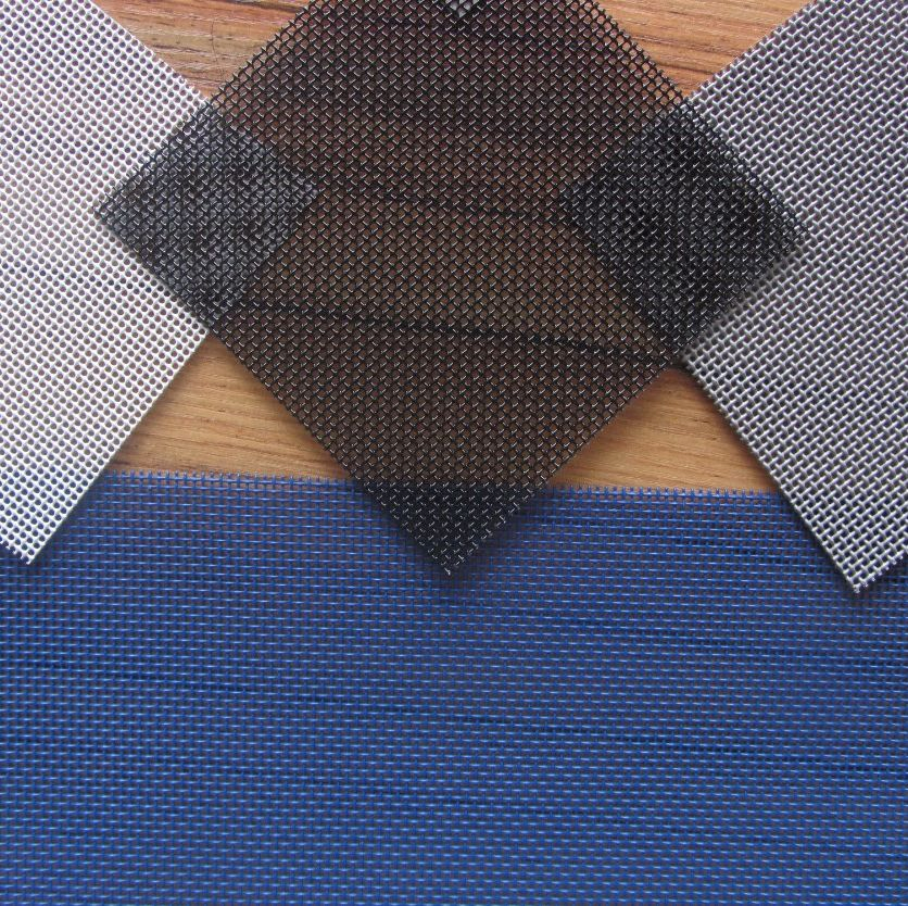 304 Security Mesh for Window and Door/Mosquito Screen/Burglarproof Screen/Bullet Proof Mesh/304 316 Marine Stainless Steel Black Coated Security Screen Mesh