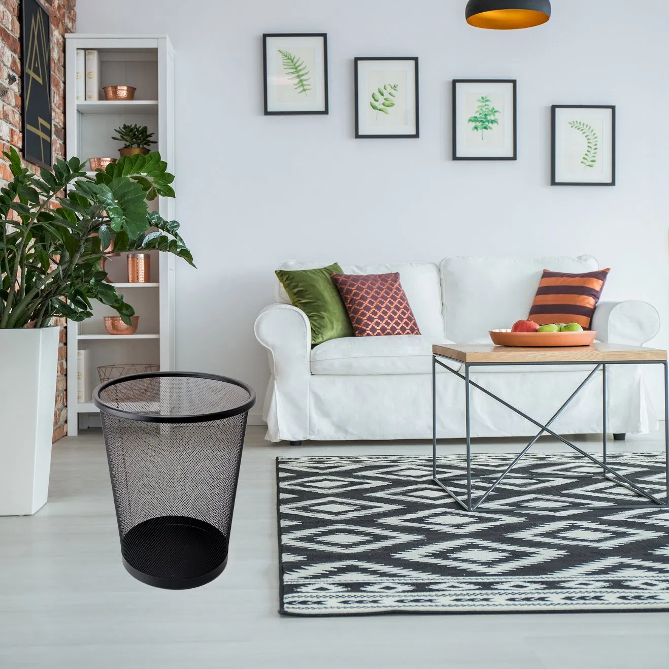 Round Office Home Mesh Waste Basket