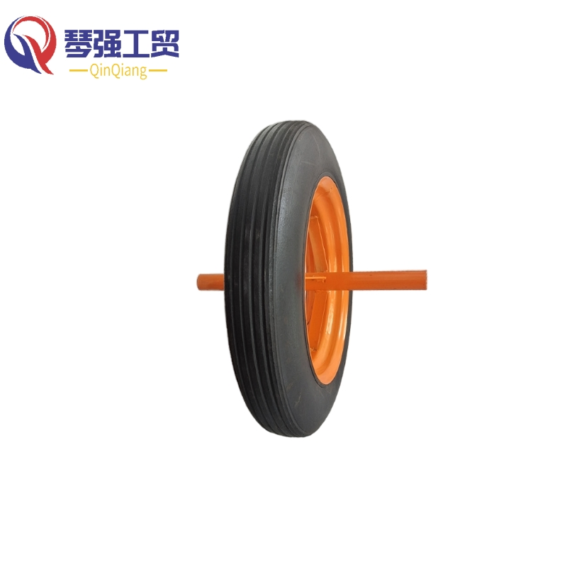 Durable Solid Rubber Wheelbarrow Wheel for Trolley Use