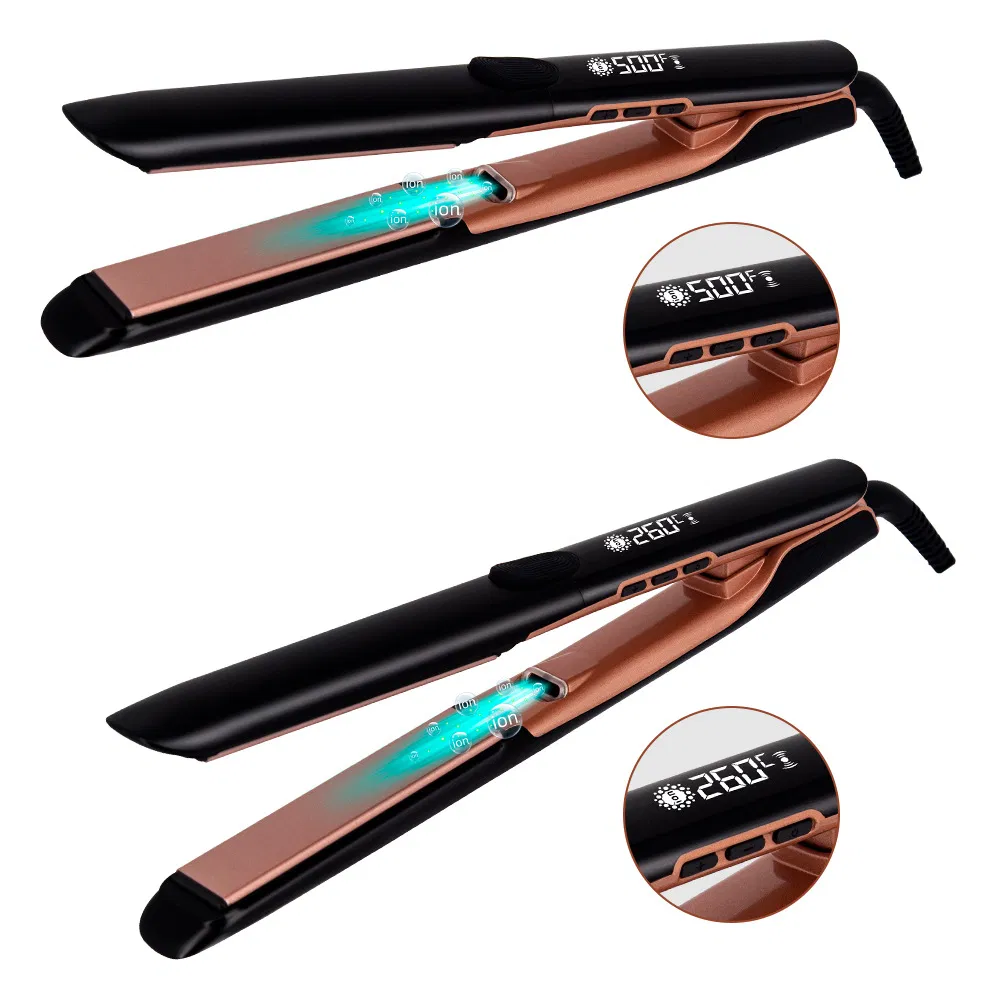 Professional Hair Straightener with Titanium Infused Ceramic Plates Flat Iron