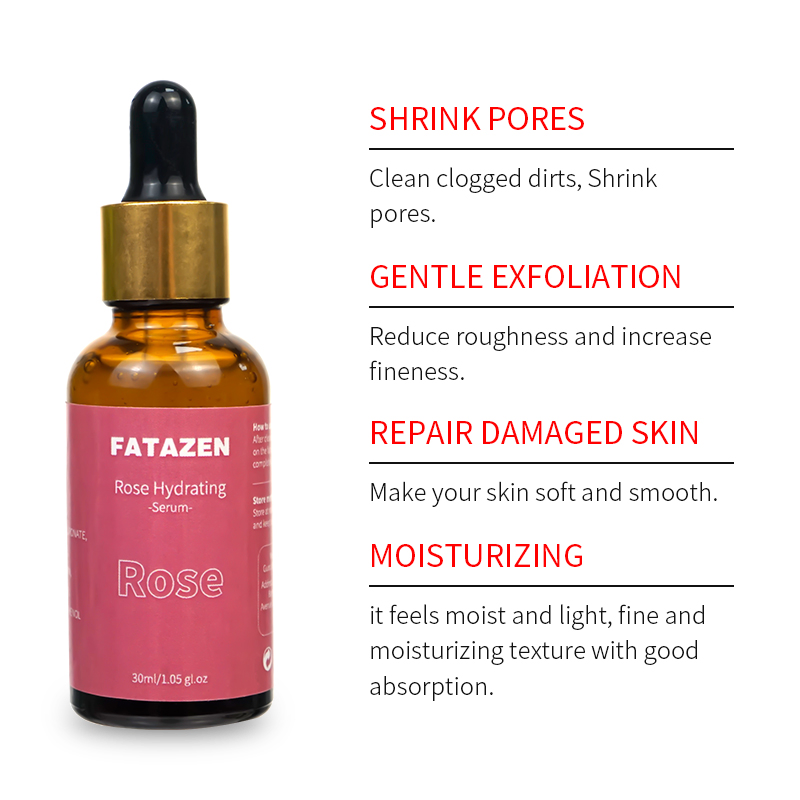 Natural Plants Rose Serum Wholesale Moisturizing Repairing Shrink Pores Rose Facial Essence