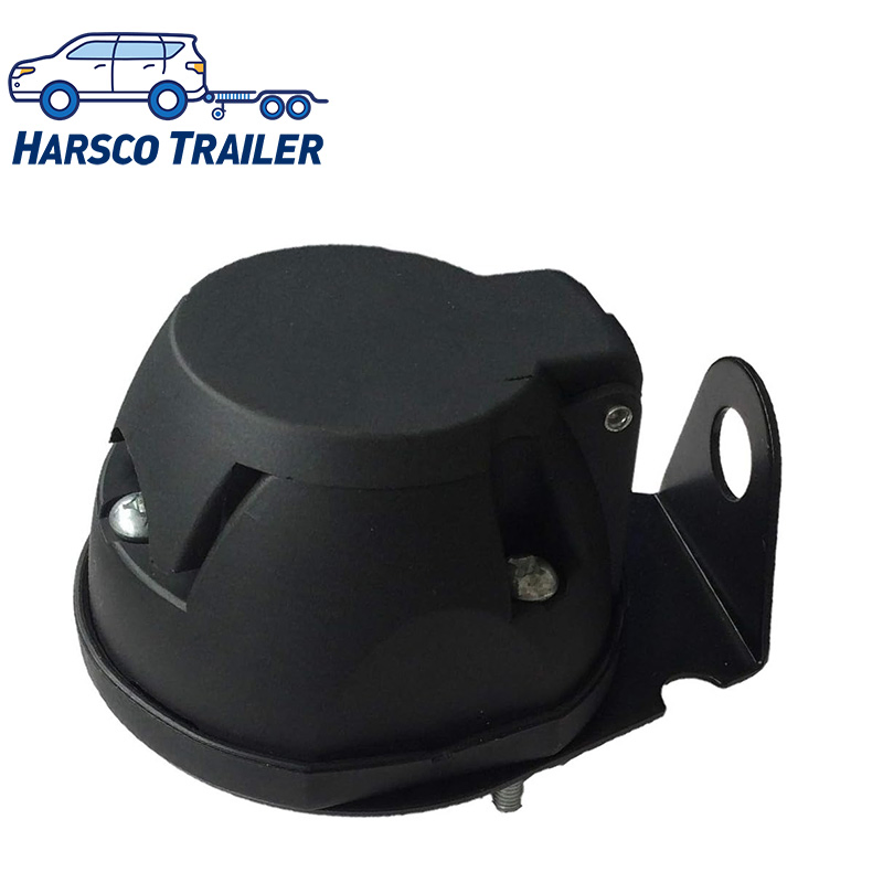 Heavy-Duty Angled Trailer Socket Bracket with Mounting Hardware for 7&13Pin Connectors