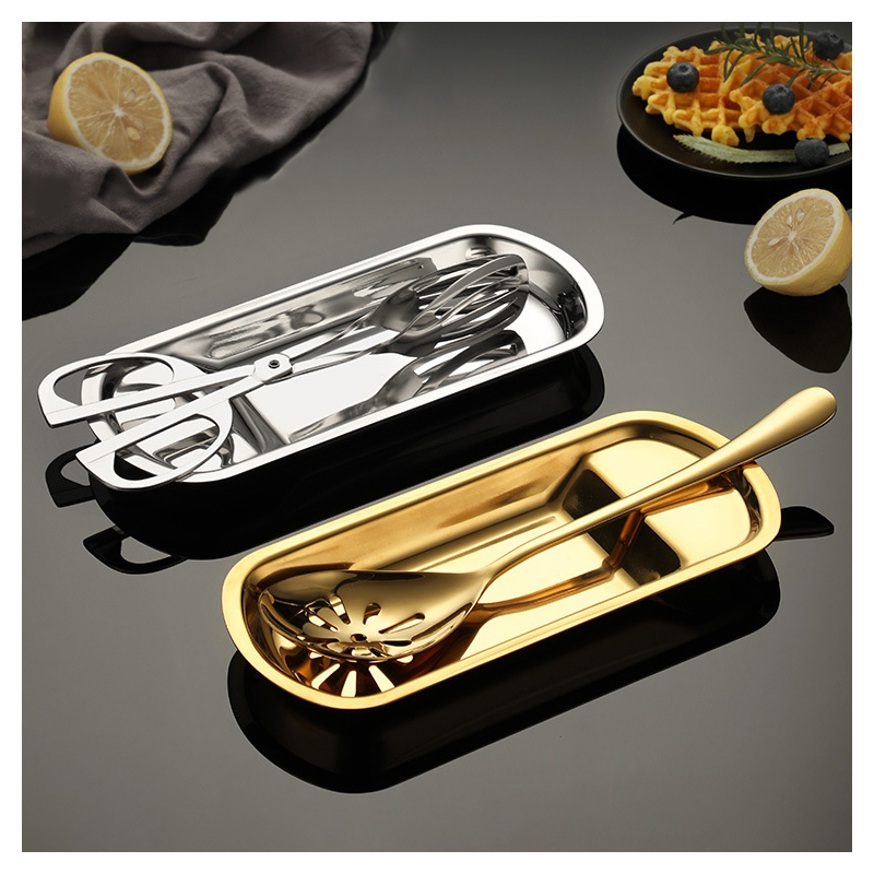New Arrivals Stainless Steel Gold Kitchen Utensil Rests Placing Cooking Tools Holder