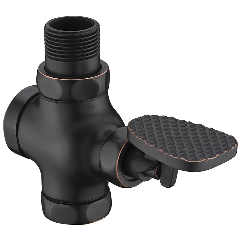 Handle Control Bathroom Push Flush Valve Made by Brass Polished Chrome