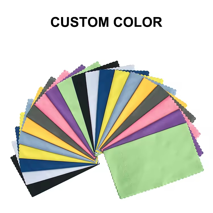 Wholesale Microfiber Suede Gold Silver Jewelry Cleaning Polishing Cloth with Logo Custom Paper Envelope Packed