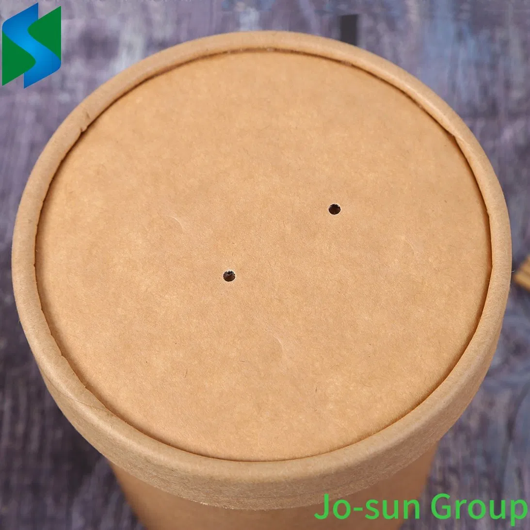Jo-Sun 12 Oz Disposable Microwave Soup Bowl Kraft Paper Cup and 750 Ml Bucket with Paper Lid