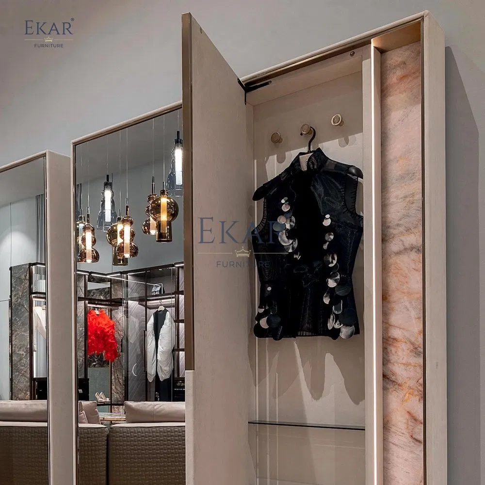 Modern Floor Mirror with Wooden Frame for Bedroom or Dressing Area