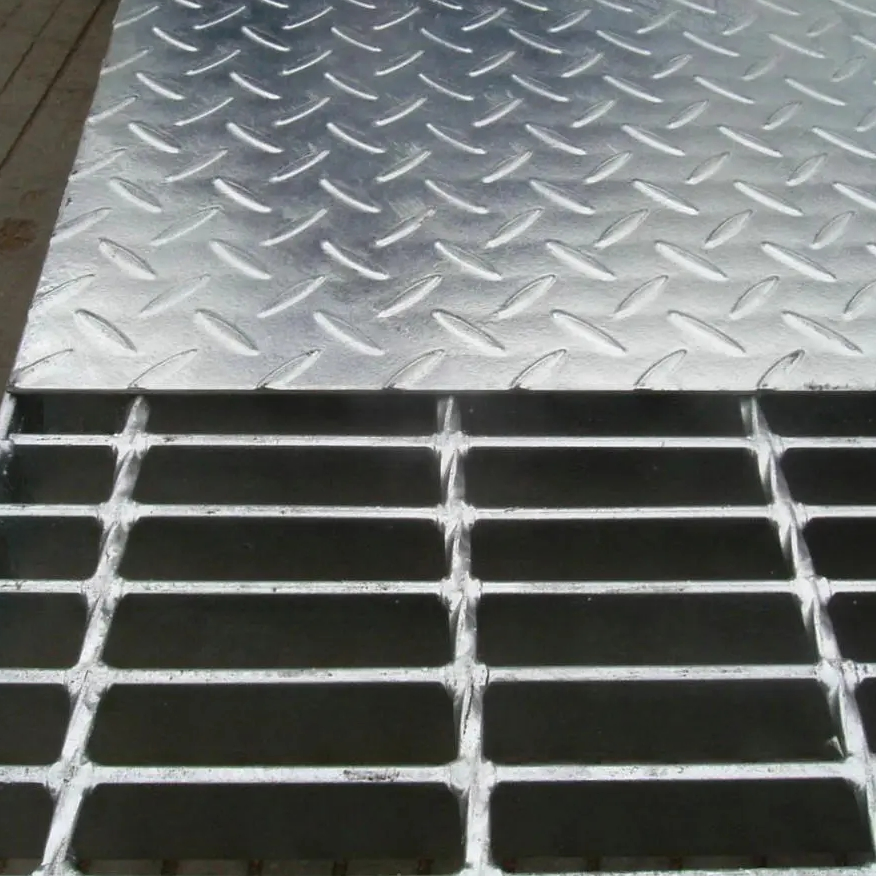 5'*10' Steel Grating Walkway Driveway Steel Grate Floor Drain Stainless Steel Grating Welded by Machine ISO