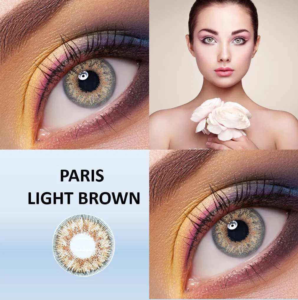 Natural Color Hazel Himalaya Brown Colored Contacts Lenses 1 Year for Big Eye