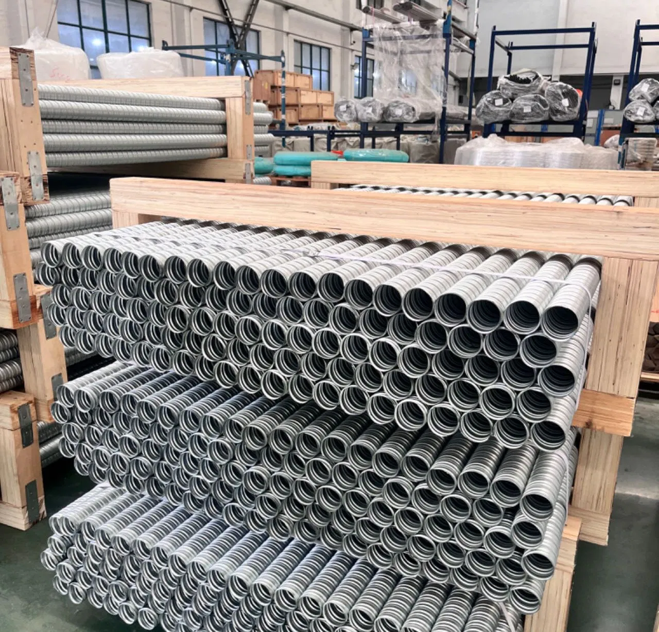 High Tension Corrugated Galvanized Prestressed Steel Metal Duct for Bridge Construction
