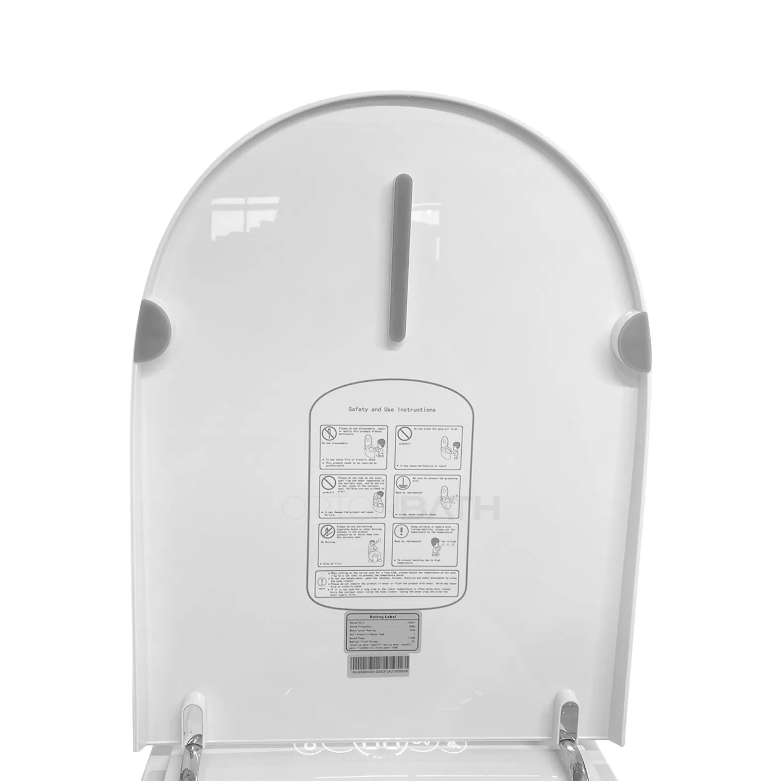 Ortonbath Tankless Smart Toilet with Bidet Built in Ada Comfort Height Auto Open Close, Auto Flush, Elongated Heated Seat Without Limitation for Water Pressure