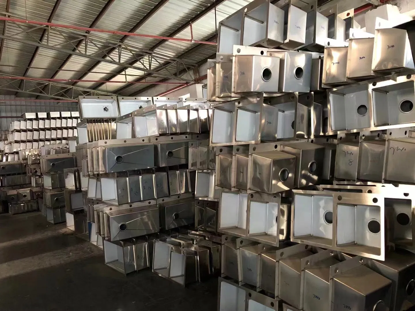 7545A Stainless Steel Kitchen Sink, Single Bowl with Shelf, Sink