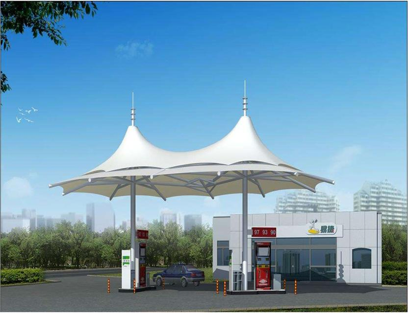 Tensile Fabric Roof Membrane PTFE Coat Fiberglass Fabric Architecture Membrane