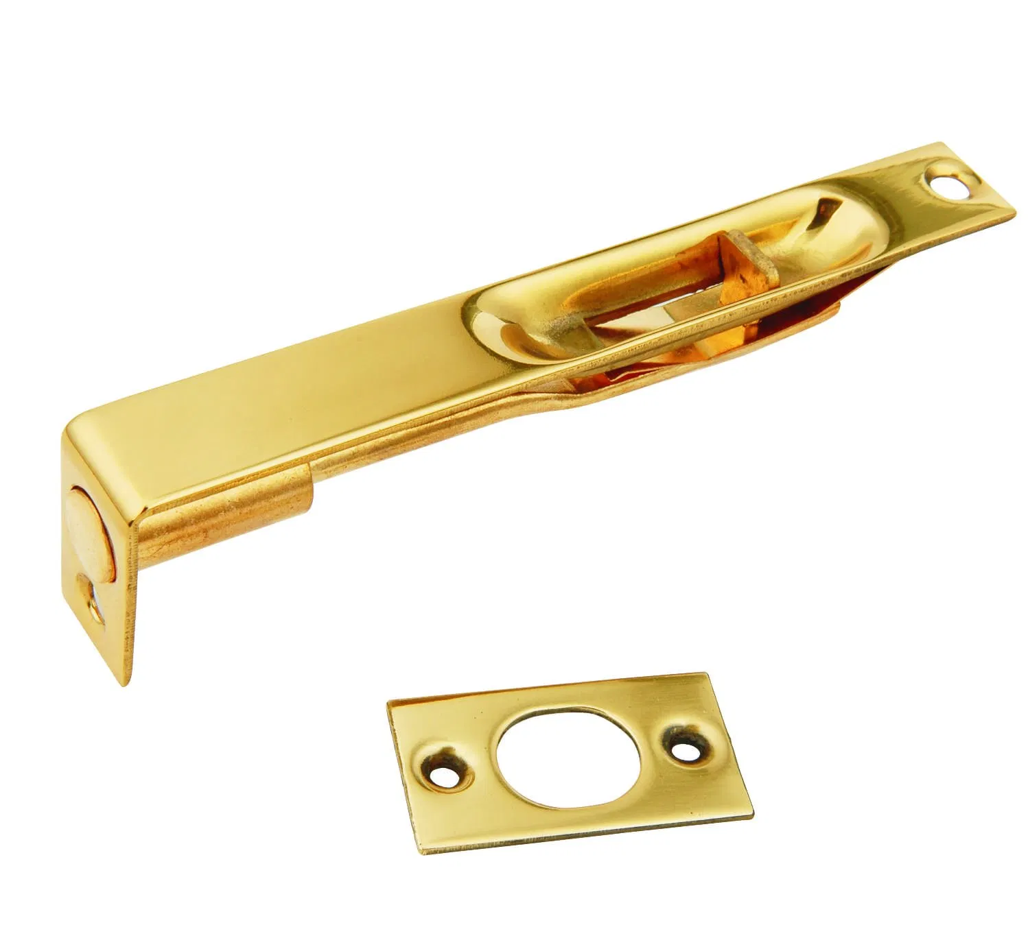 B-BL60-PB Brass Door Flush Bolt  Door Hardware  Furniture Latch