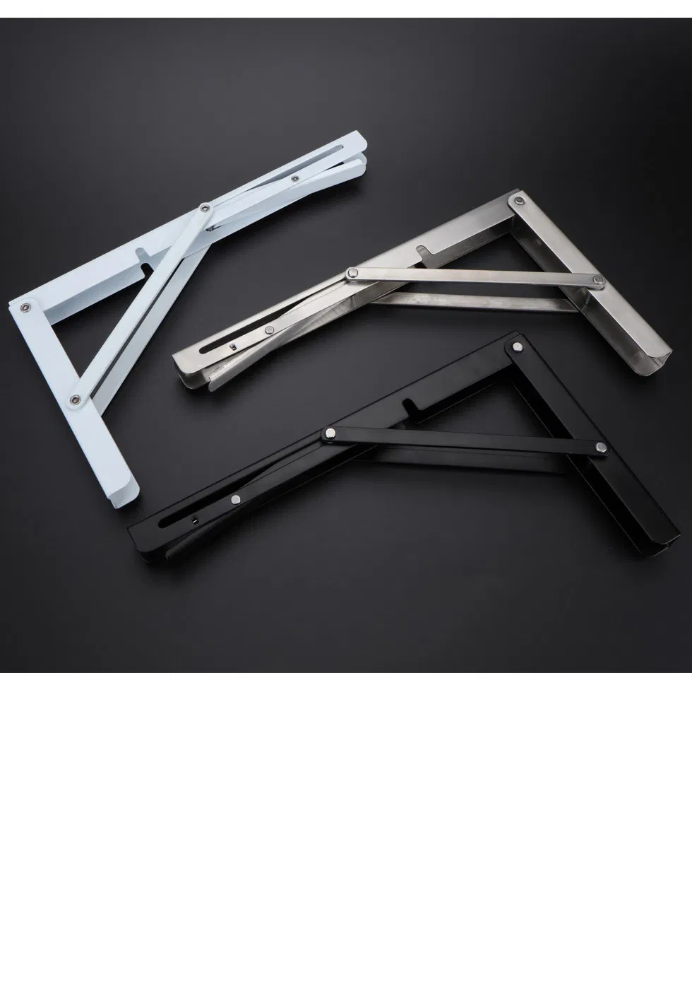 Versatile Folding Shelf Bracket for Home and Office Organization Hardware