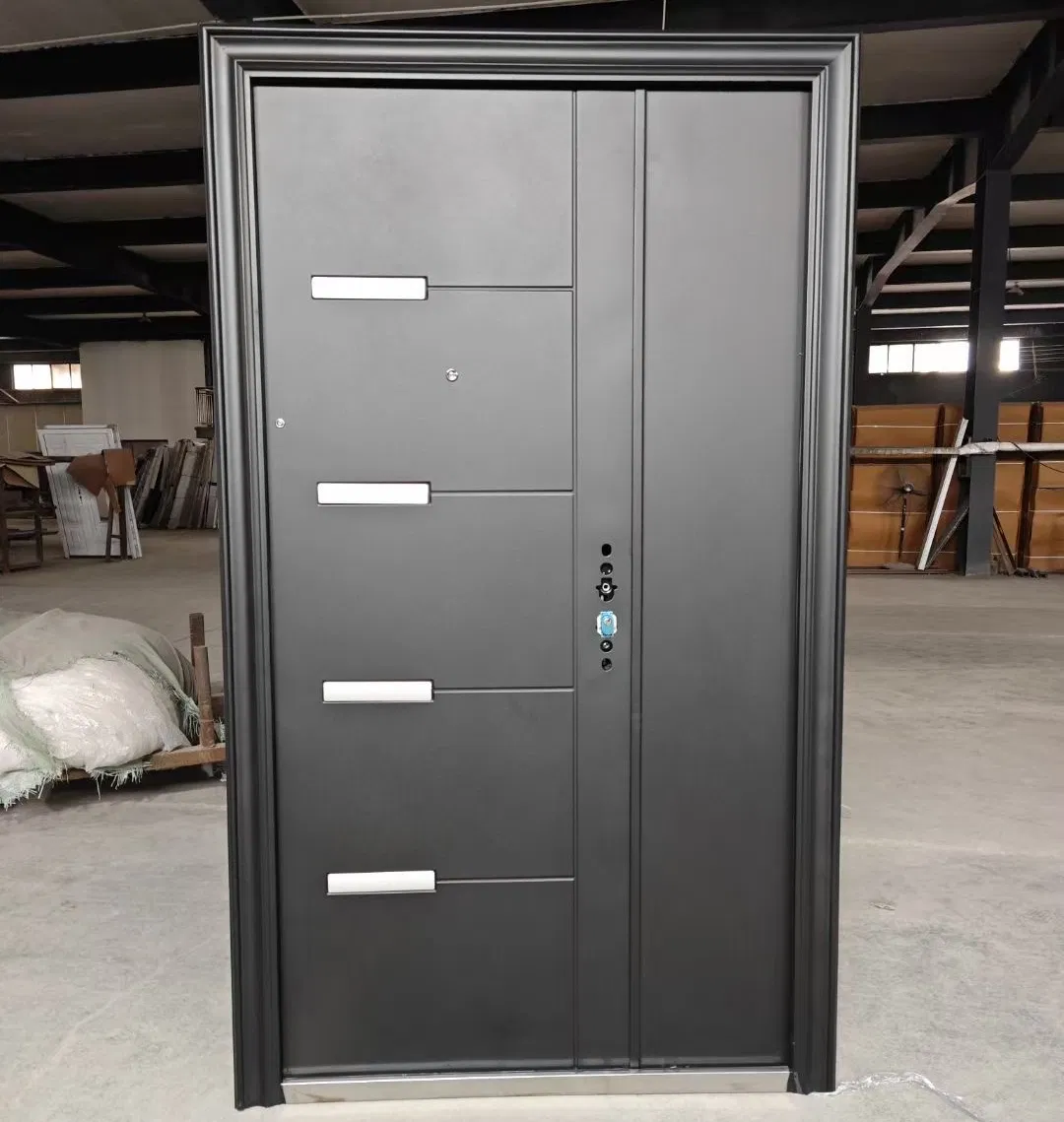 New Modern Grey Color Exterior Steel Security Entry Door