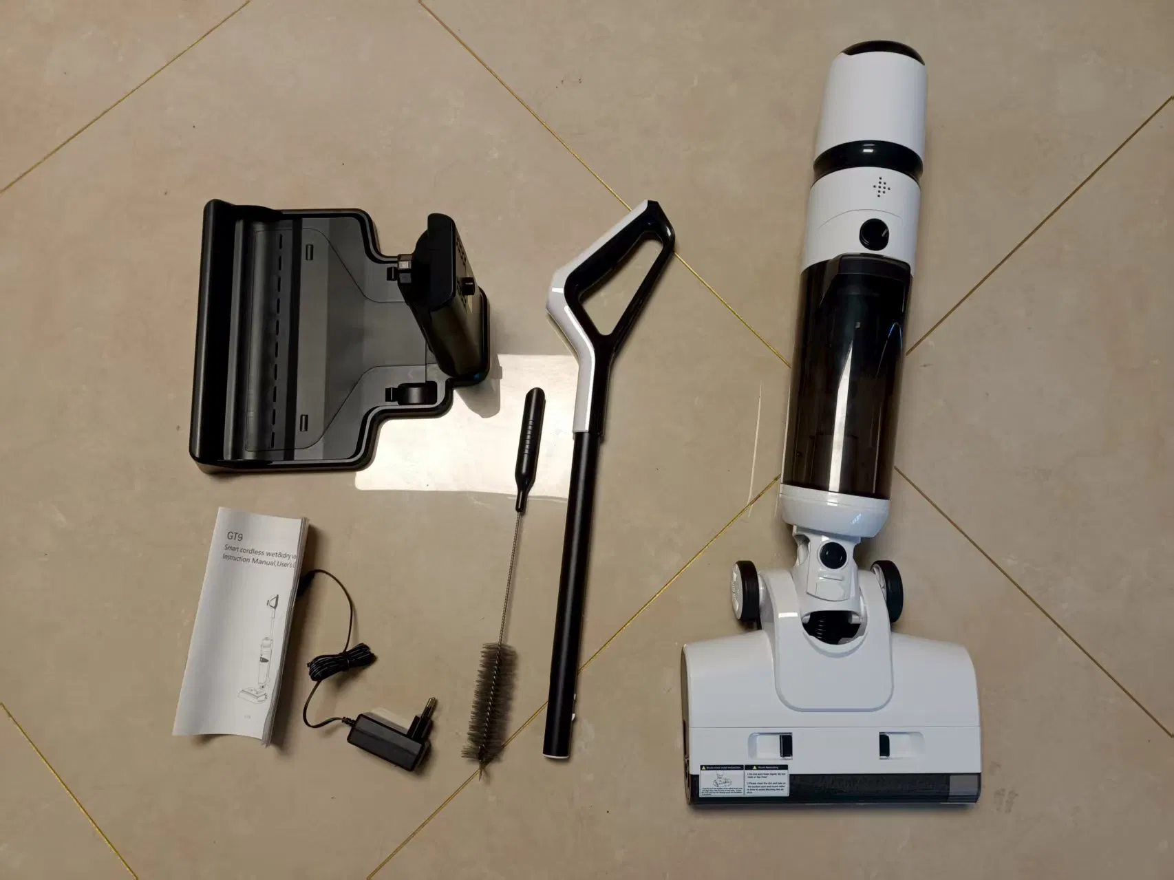 2600mAh 180° Lie Flat Cordless Wet and Dry Vacuum Cleaner Floor Washer Self Cleaning Floor Scrubber Machine