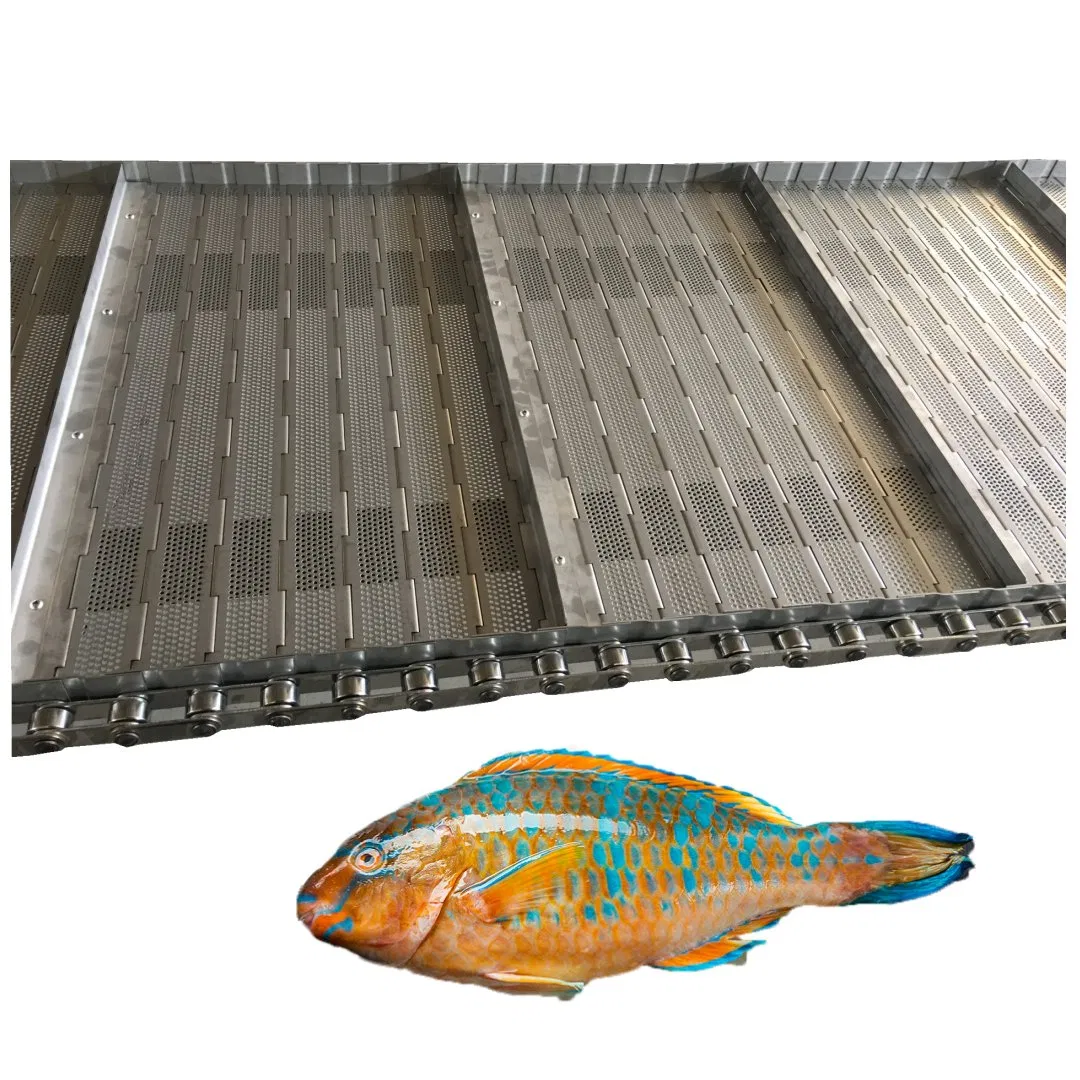 Hinged Chain Slat Factory Customized Food Grade Stainless Steel Chain Conveyor Belt for Food Conveyor