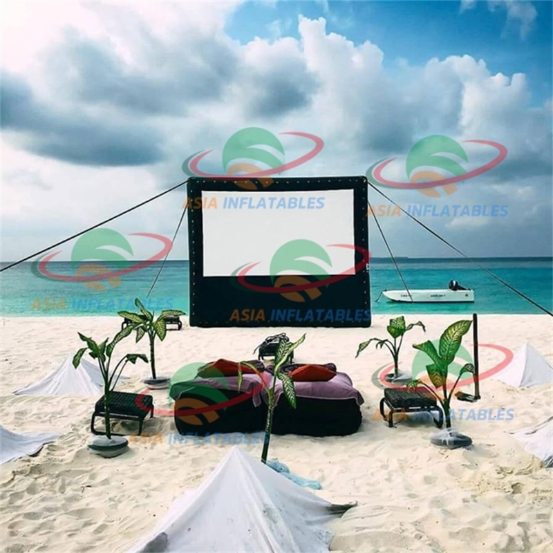 Beach Resort Inflatable Theater Projector Open Air Cinema Screen for Leisure