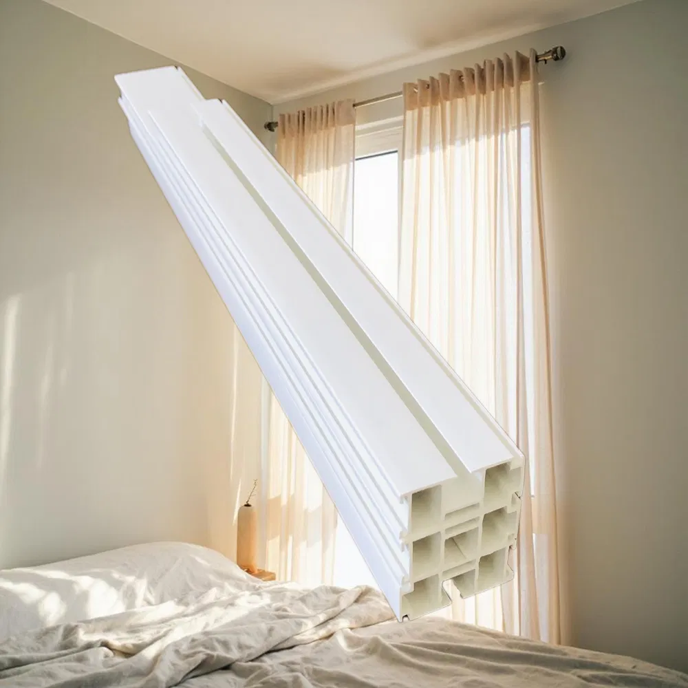 Custom White PVC Extruded Profile for Ceiling Track, Slim Design Easy Installation
