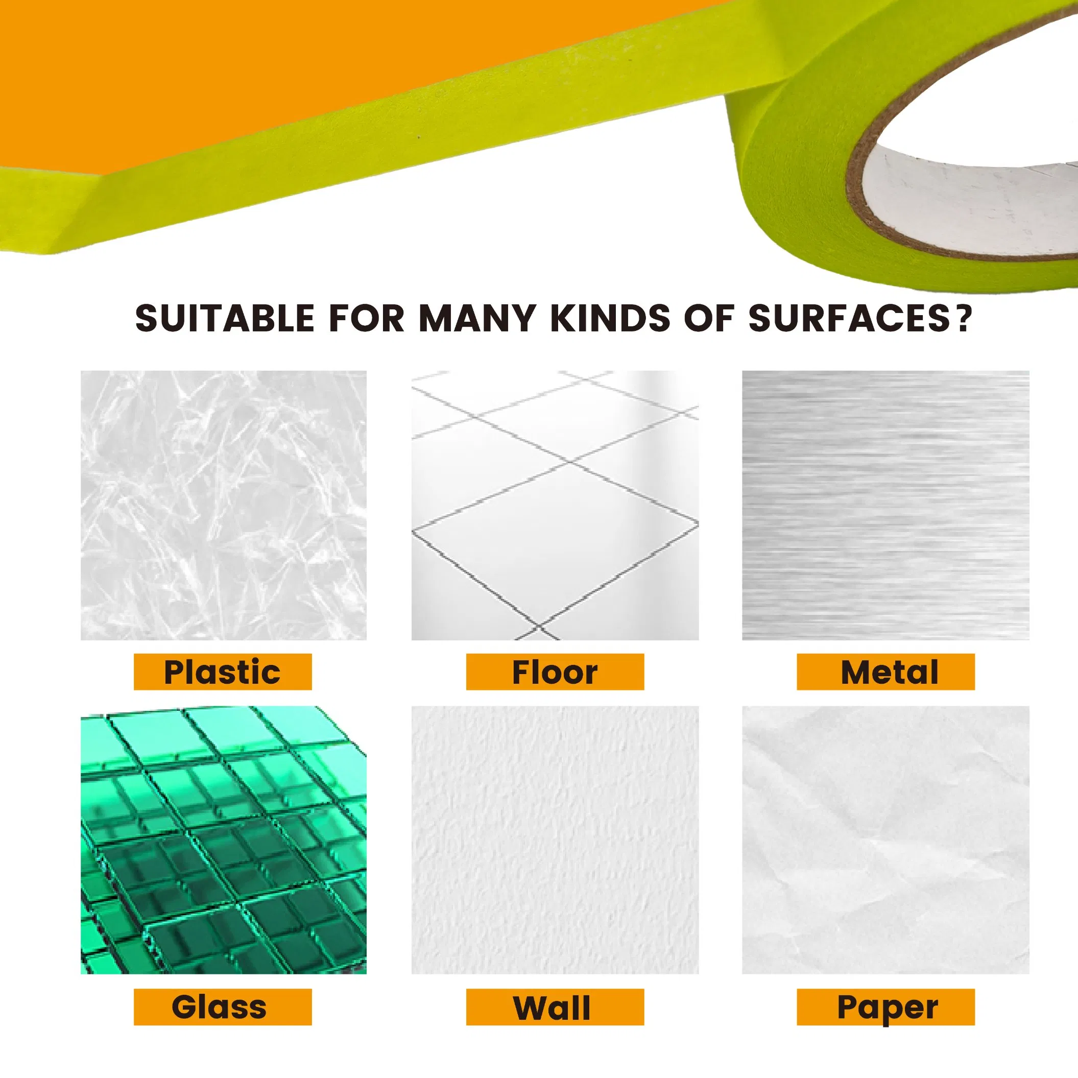 Green General Masking Tape for Automotive or Home Painting