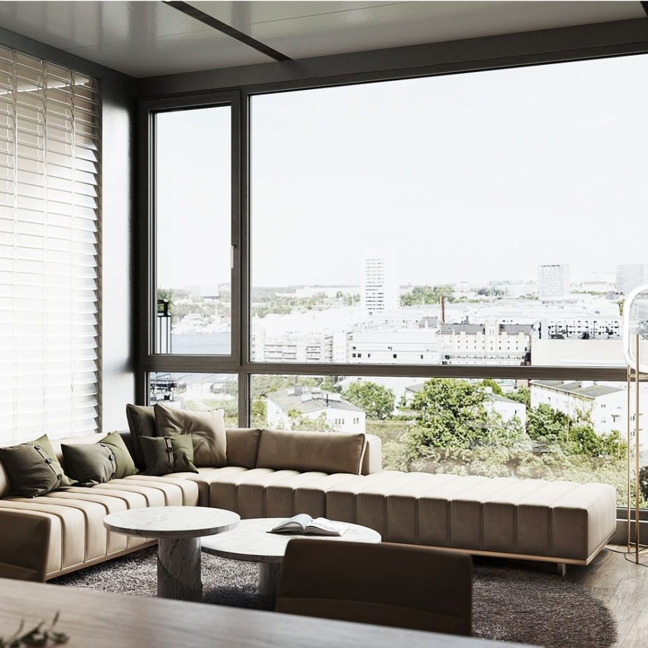 China Top-Ranking Interior Thermal Break Aluminum Wood Window for Home Villa Apartment