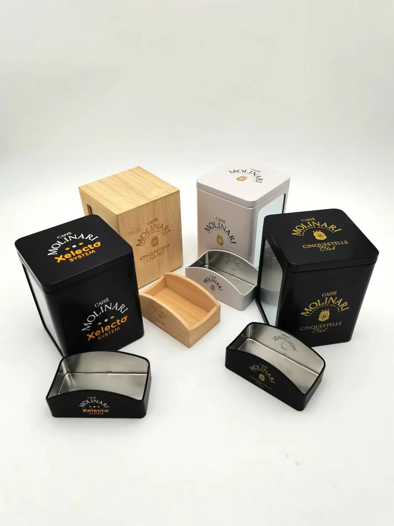 Sustainable Natural Wood Bamboo Custom Laser Logo Coffee Tea Bag Sugar Bag Holder