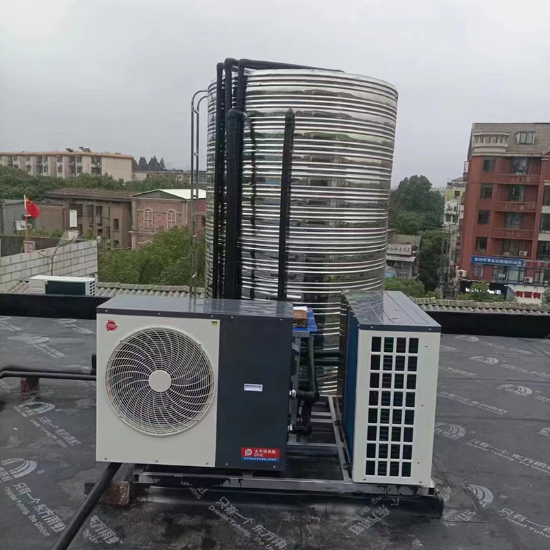 Heat Pump Water Heater 50p Working at Minus 35 Degrees Celsius in Hotel, Hospital, University