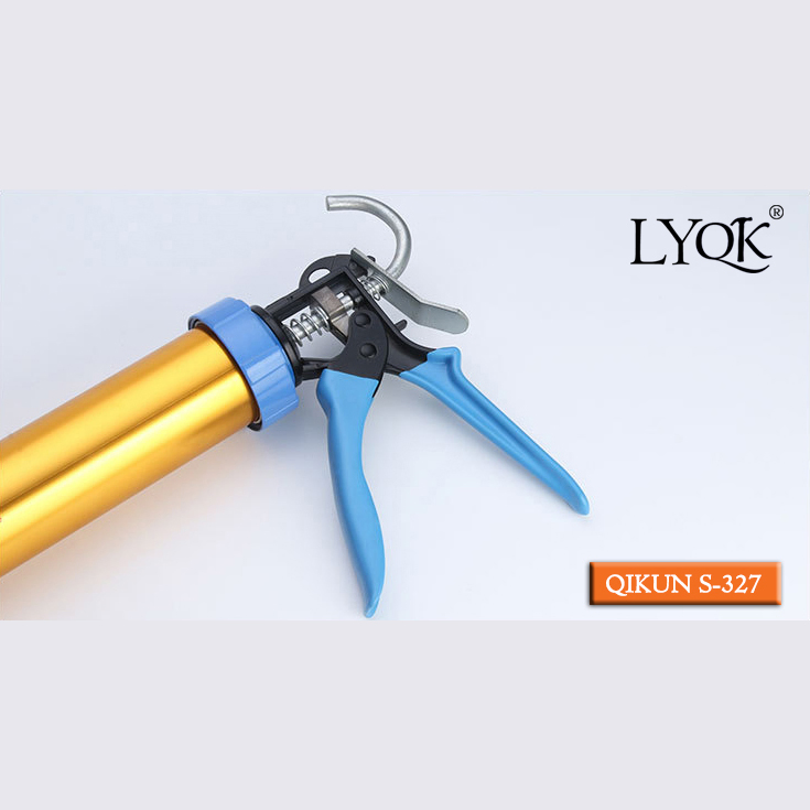 S-327 Opening Type Double Cartridges Skeleton Caulking Gun