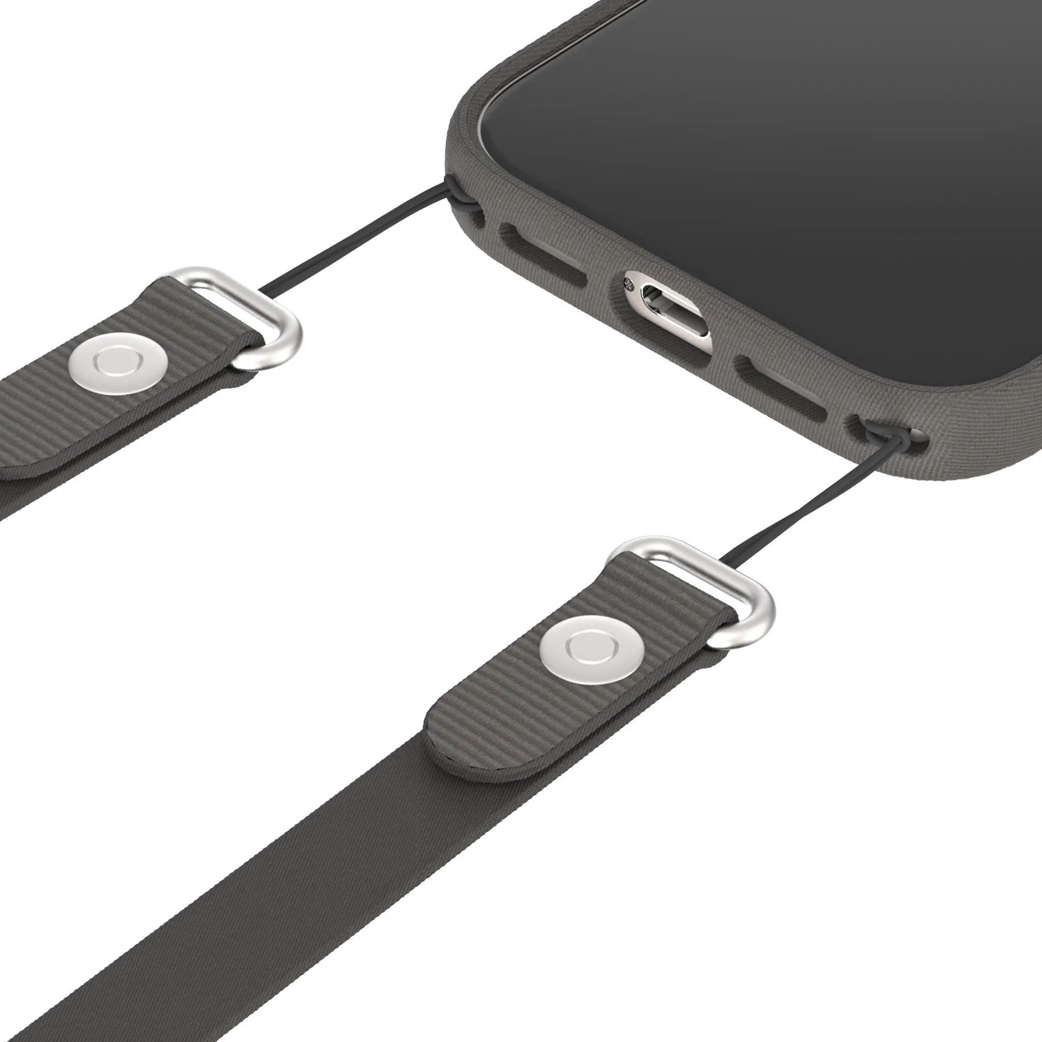 Quick Release Phone Lanyard - Magnetic, for iPhone Case, Grey