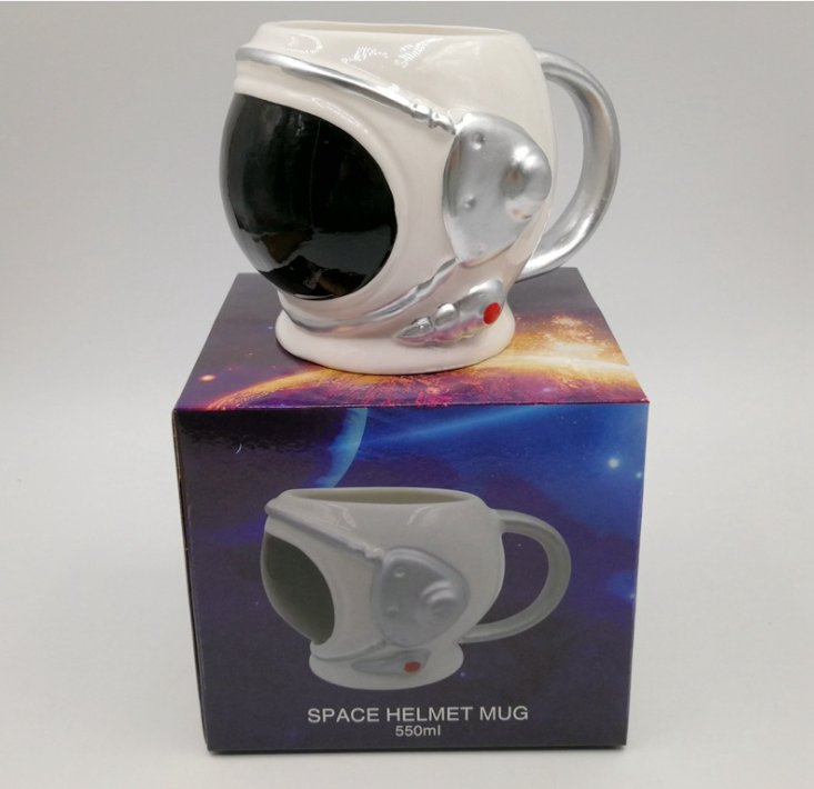 Керамическая кружка Astronaut в форме шлема с 3D звездами