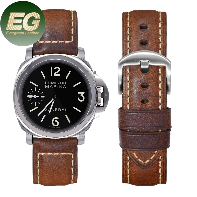 Ea460 Brown Lot Packaging Black 20mm Machine Smart Apple Watch Strap for Men 19mm Top Grain with Luxury Leather Straps
