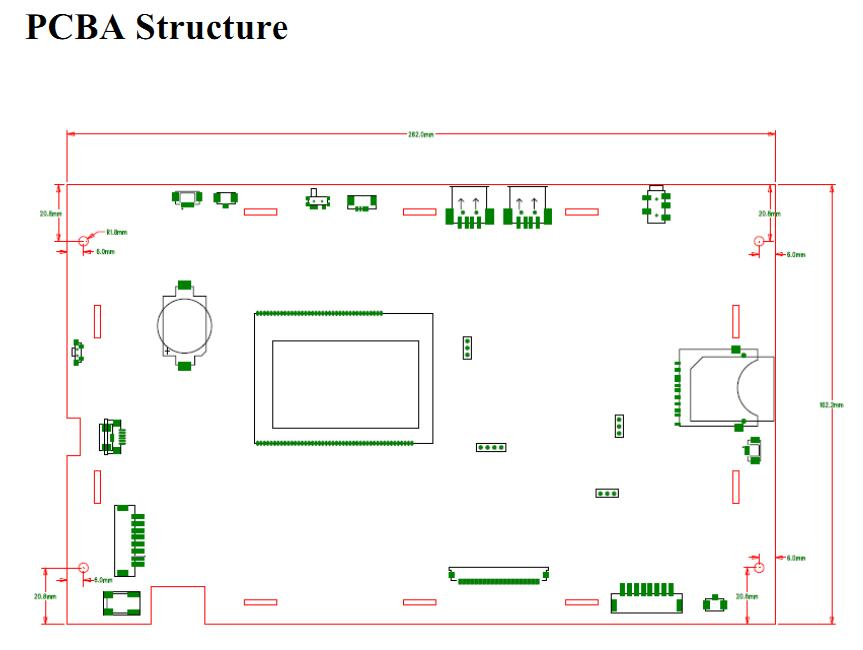 10.1 Inch Uart LCM Monitors with Capacitive Touchscreen and 1024*600 Resolution
