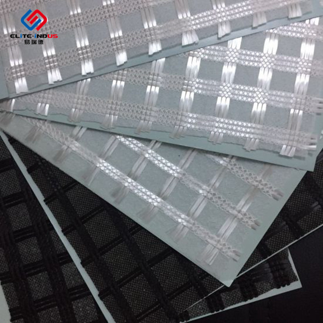 Coated Bitumen Nonwoven Geotextile Stitched Polyester Fiberglass Geogrid