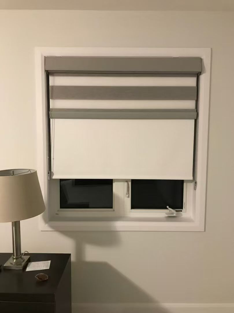 Cordless Double Pleated Day Night Honeycomb Cellular Shades