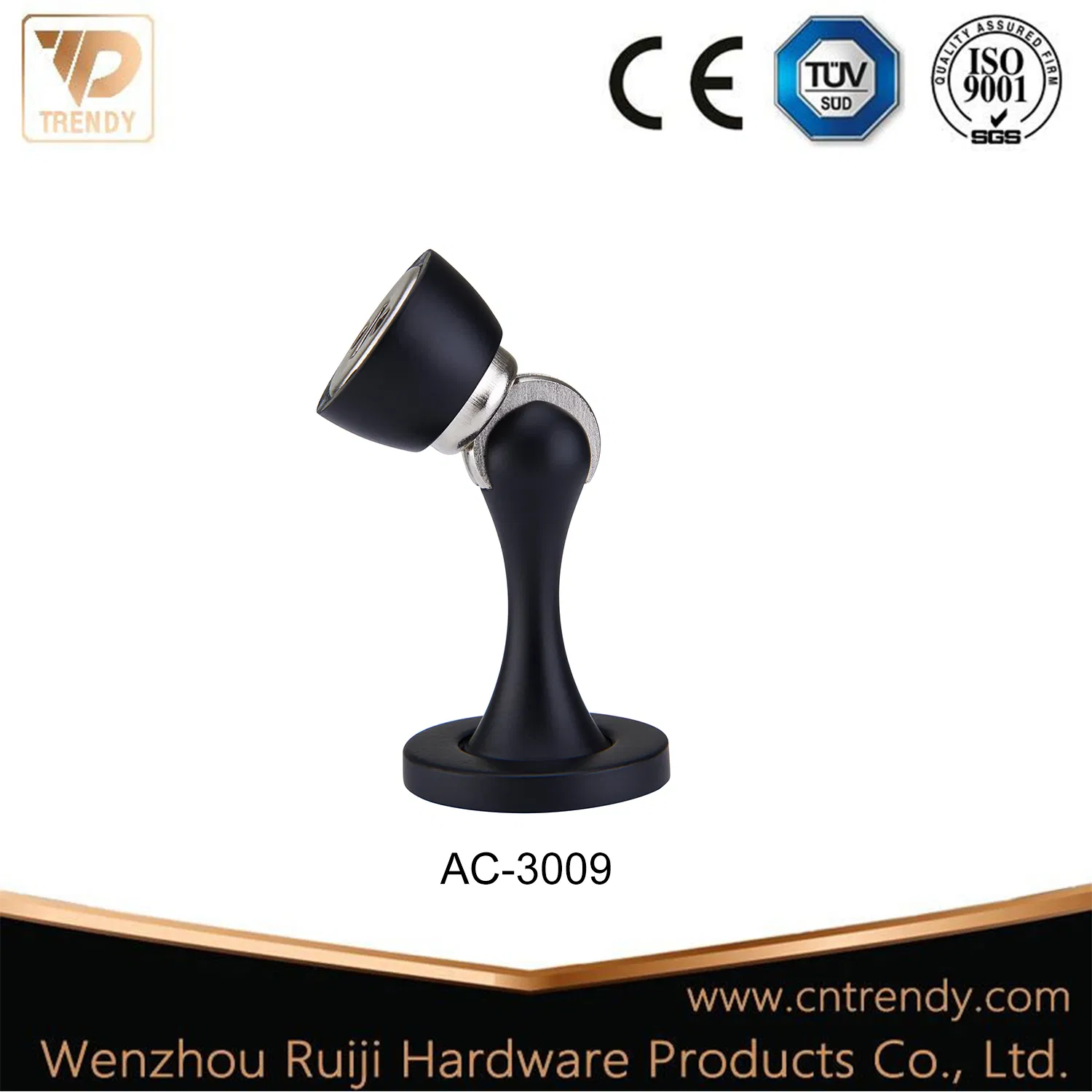 Wall Mounted Door Hardware Door Accessories Metal Zinc Alloy Door Stopper with Hook (AC-3007)