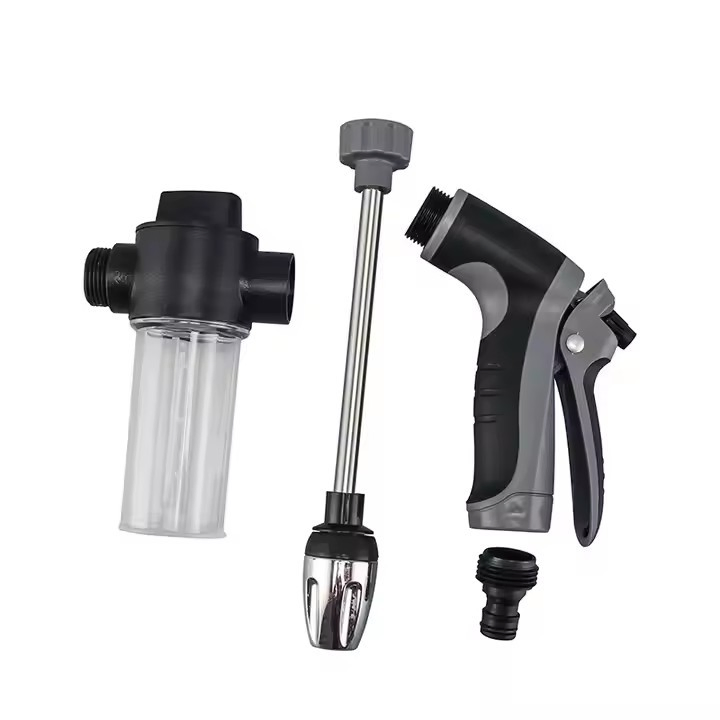 High Pressure Plastic Water Pistol with Variable Spray Patterns for Garden Watering