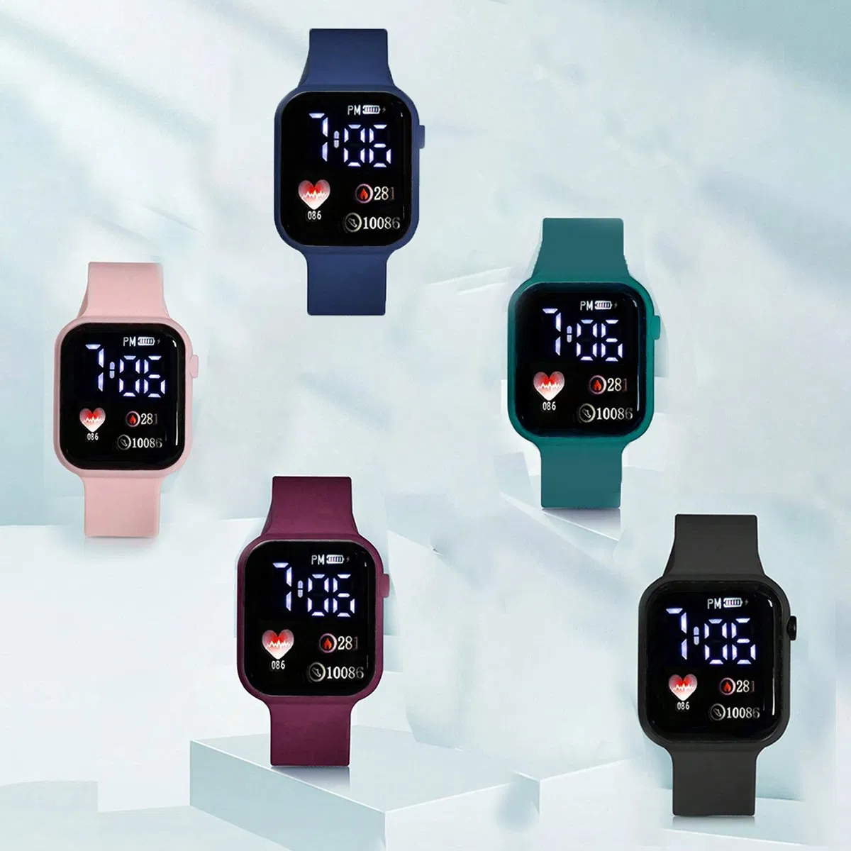 Watch Set, Sports, Child, LED Display